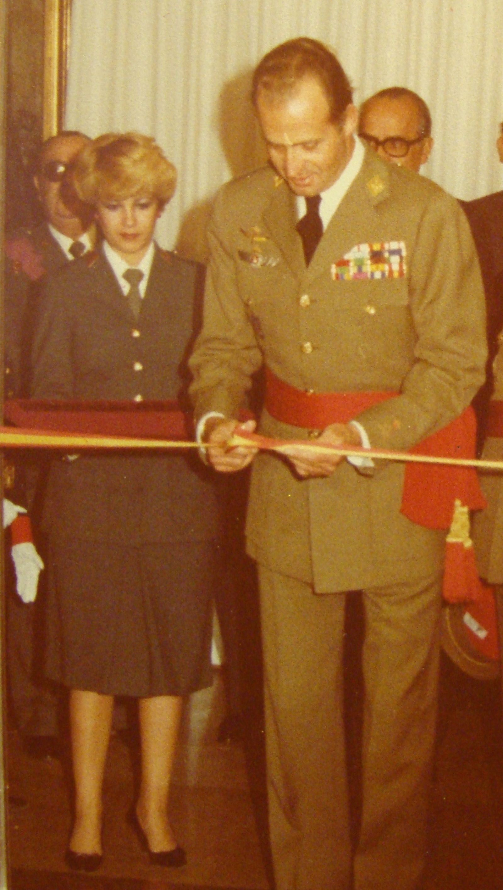 Matrona junto al Rey Juan Carlos en 1982.