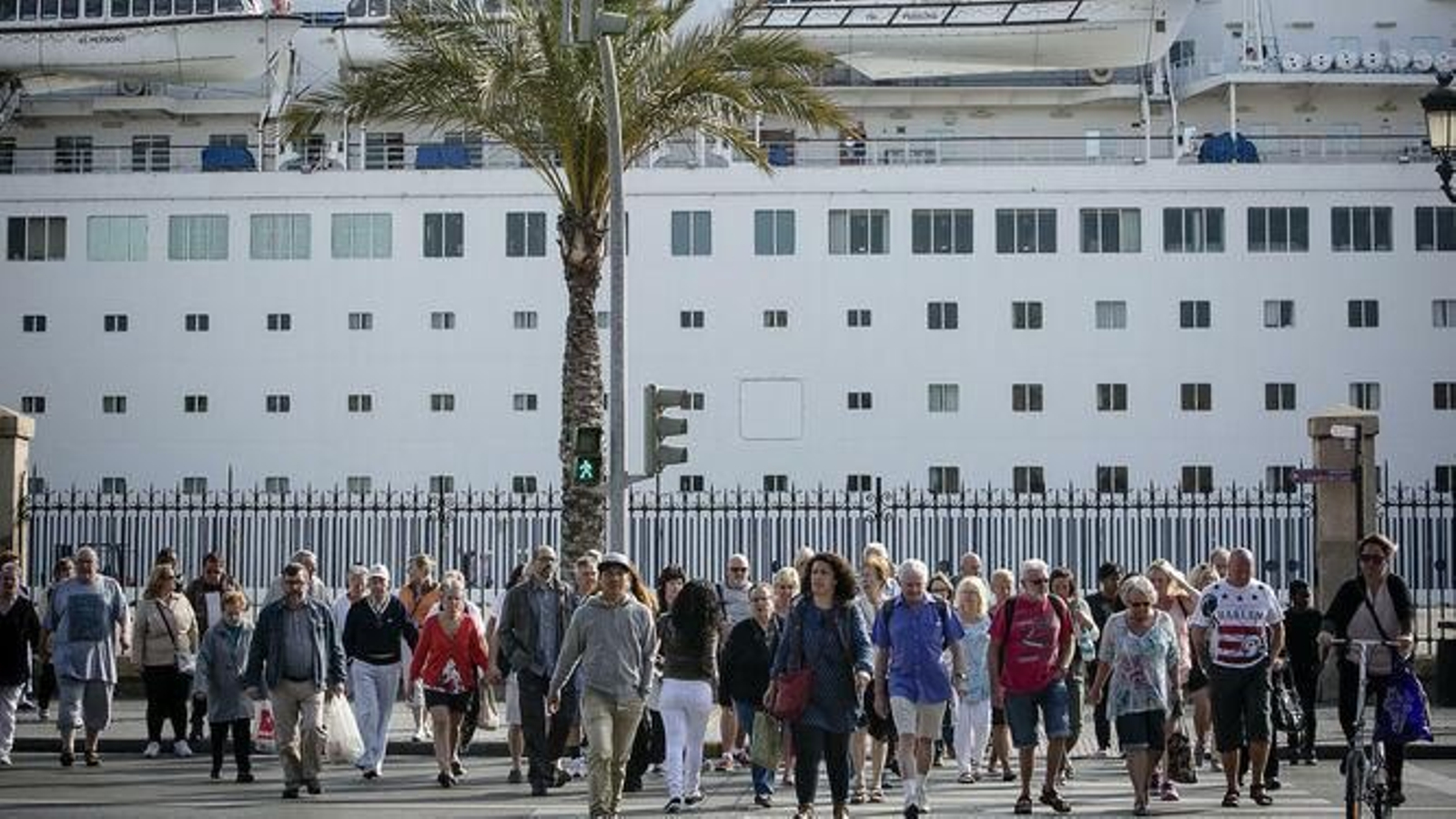 Numerosos turistas antes del confinamiento.