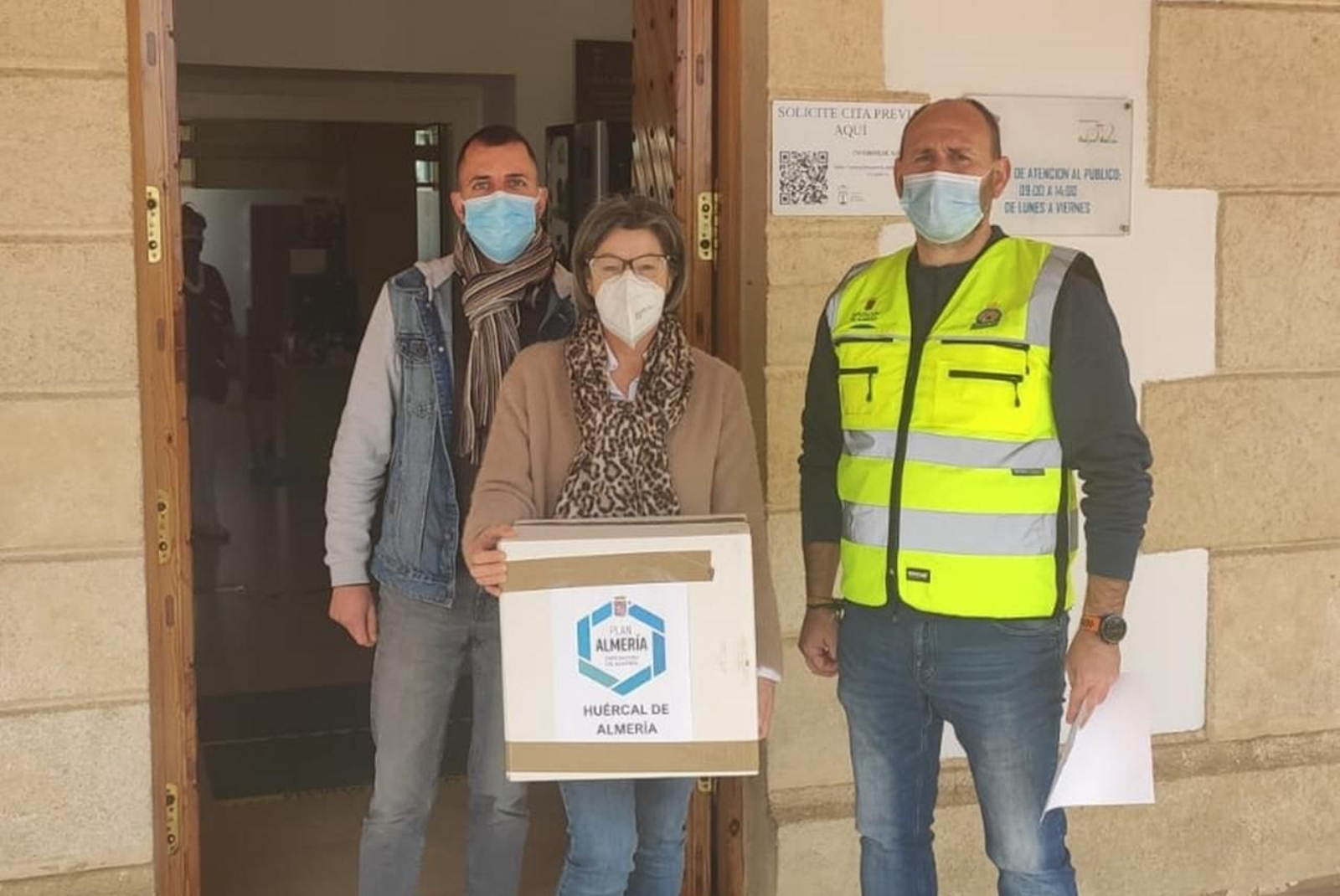 35.000 mascarillas más para Huércal de Almería con el Programa Cerca de Diputación