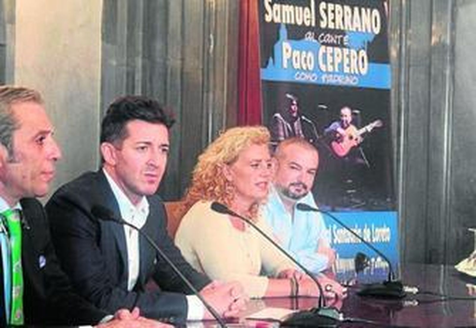 José Japón Sevilla, Manuel González, Aurora Baena y Alberto Mas, ayer en la Casa de la Provincia.