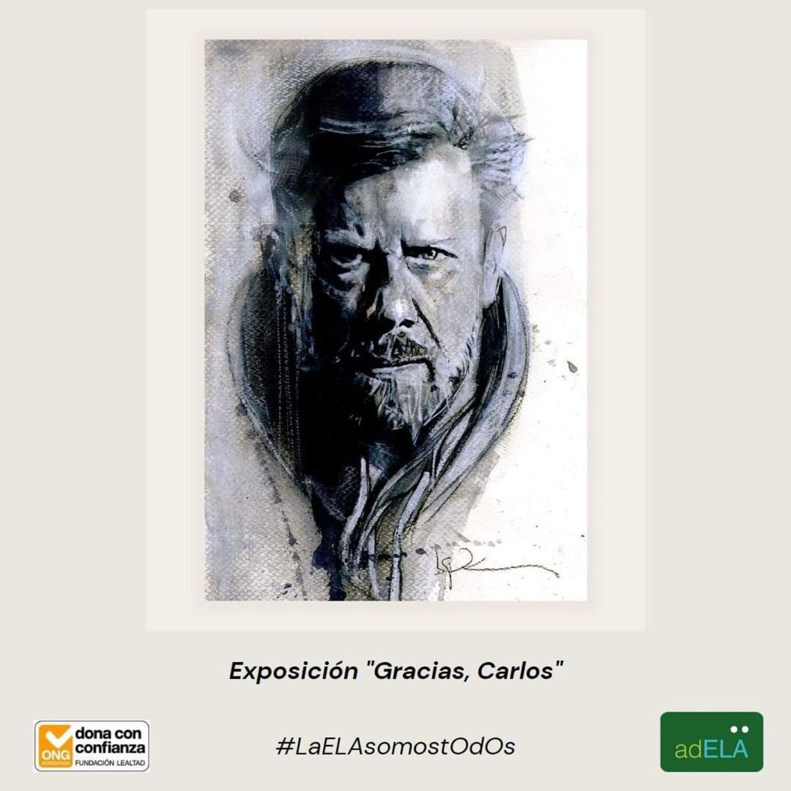 Cartel de la exposición 'Gracias, Carlos'.