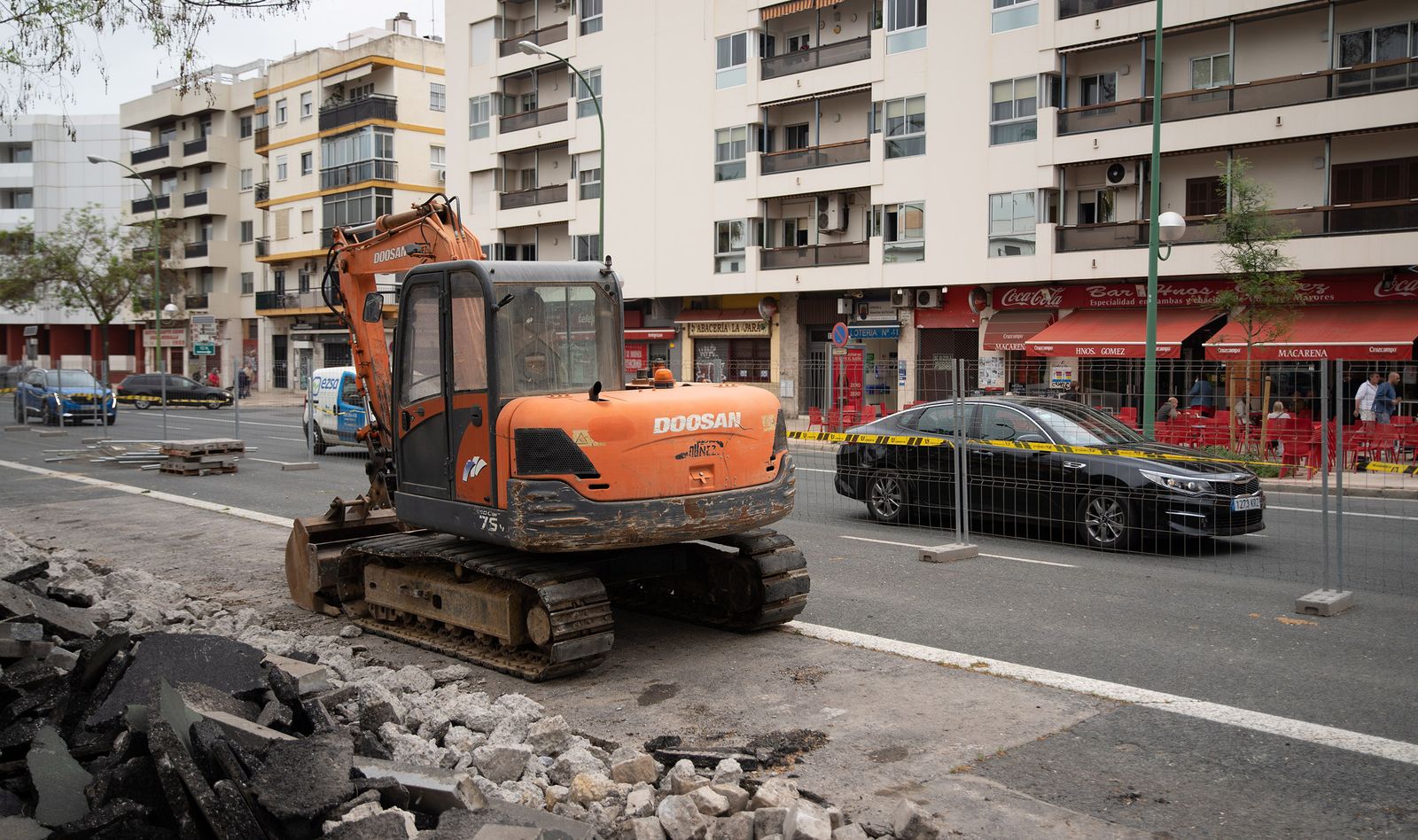 Tráfico y obras en la Ronda de Capuchinos