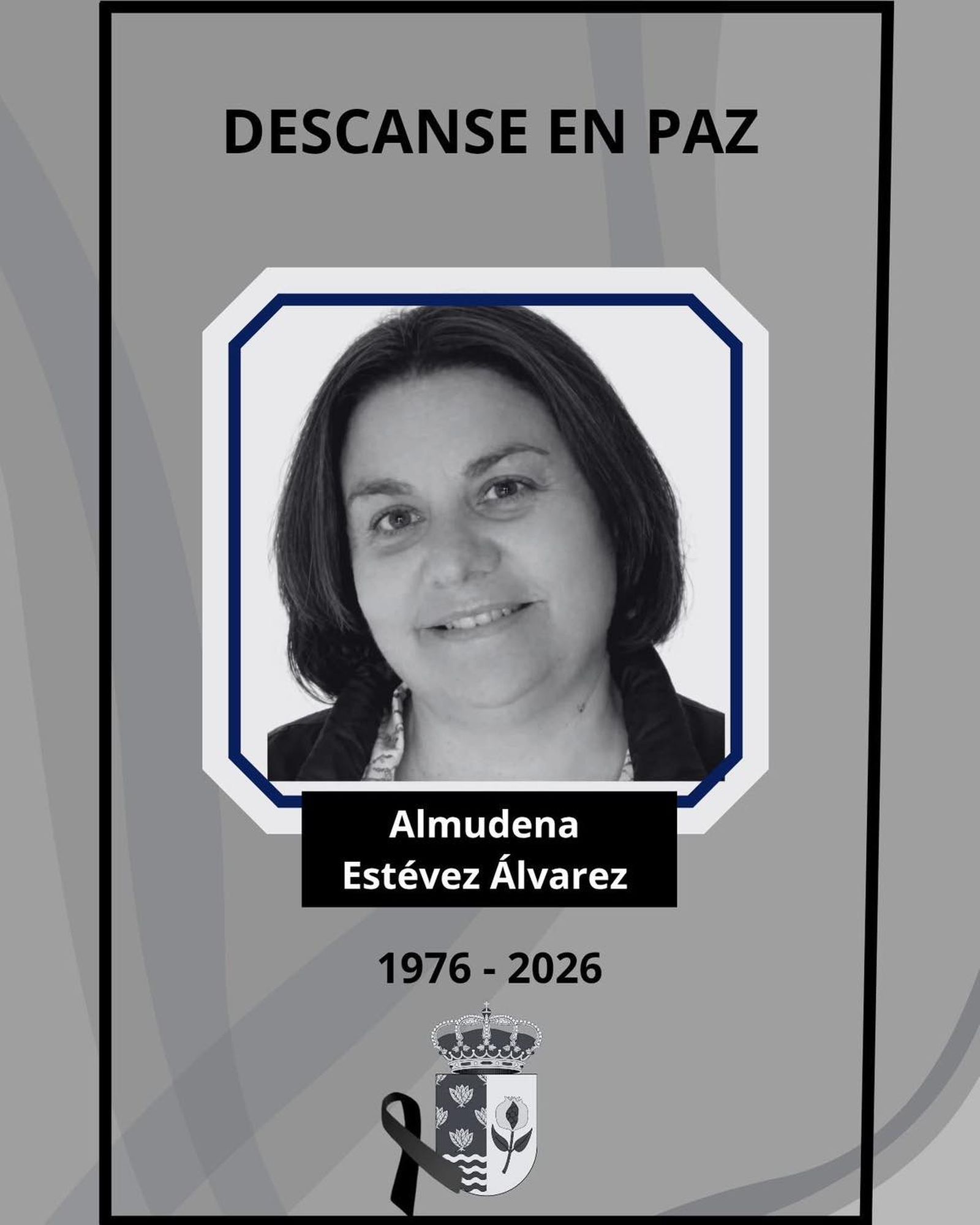 Cartel con el anuncio del fallecimiento.