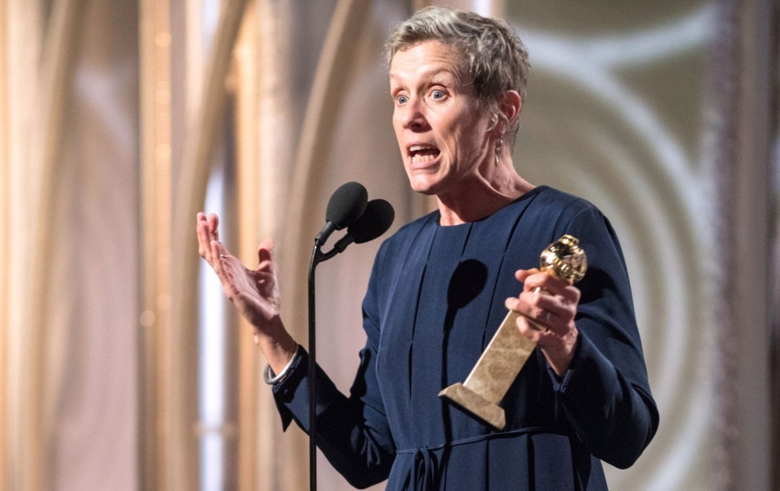 Frances McDormand recoge su premio como Mejor actriz.