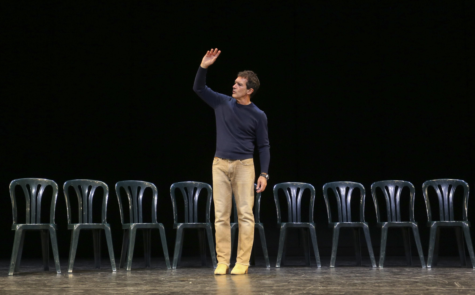 Antonio Banderas, en el escenario del Teatro del Soho.