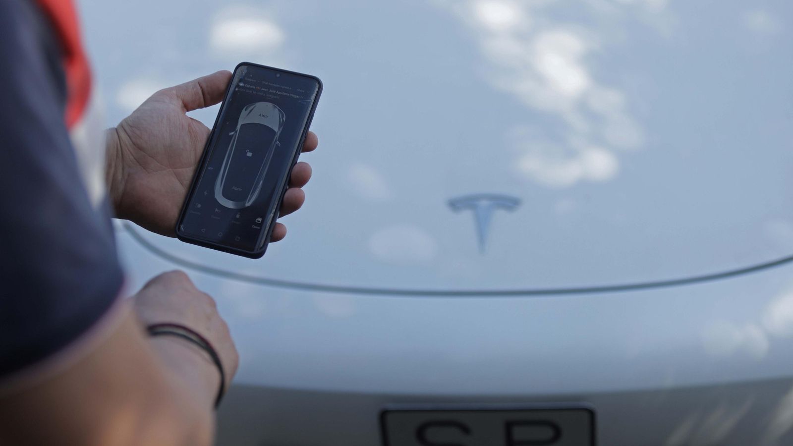 La aplicación móvil de Tesla.