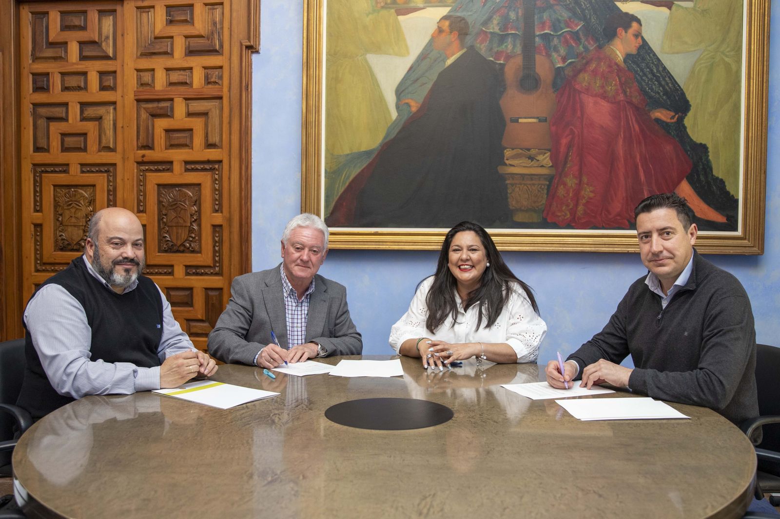 Firma del acuerdo entre Hostecor y el GDR Los Pedroches.