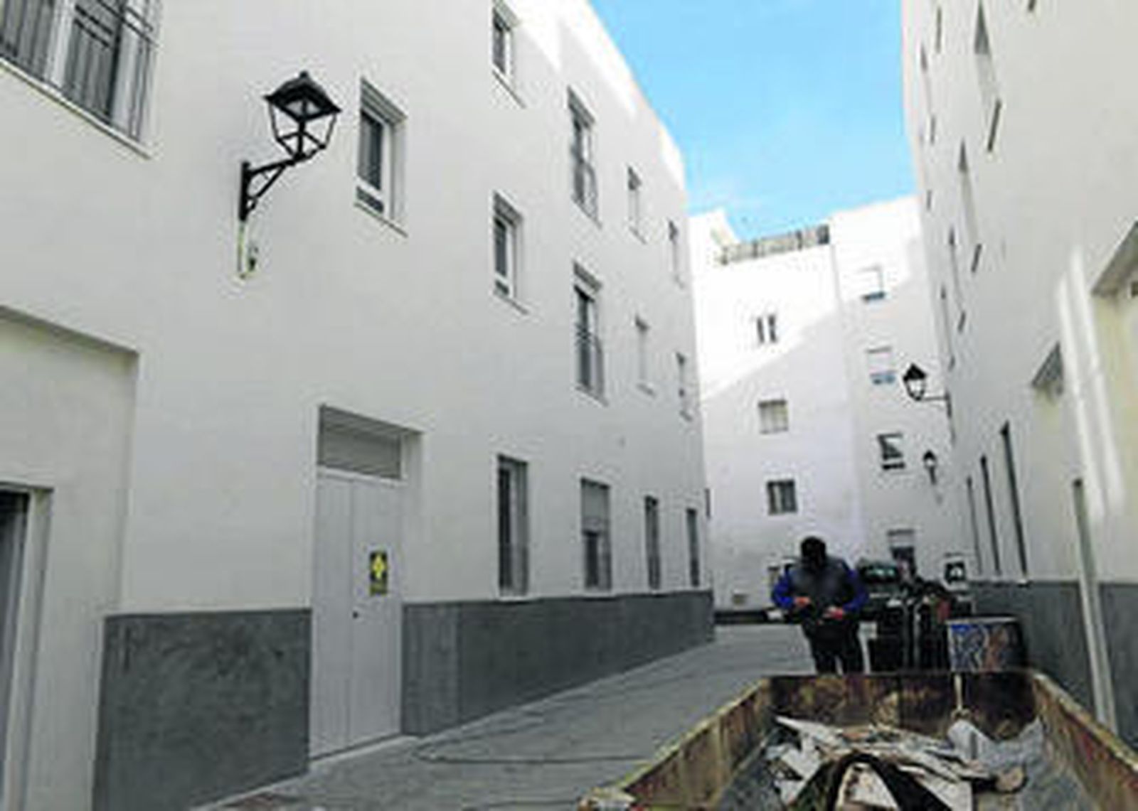 Imagen de la promoción de viviendas de Osorio recién terminadas las obras.