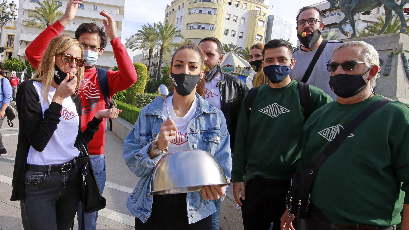 Imágenes de la concentración de hosteleros