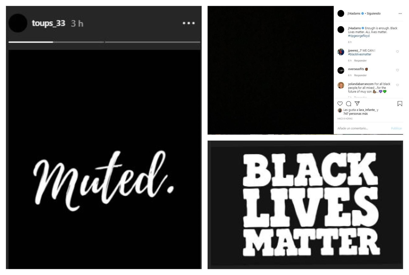 Algunas de las publicaciones de los jugadores del Unicaja en Instagram.