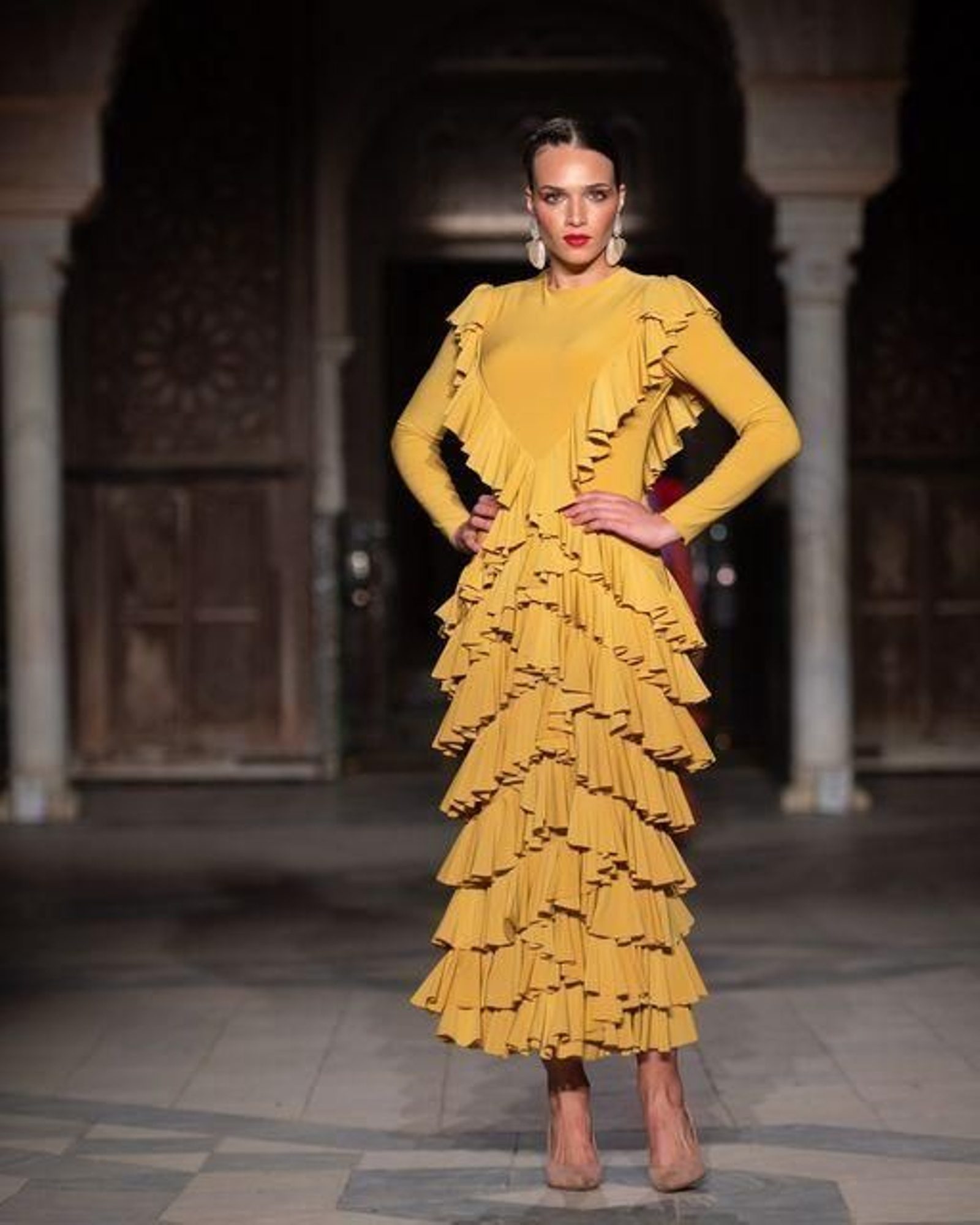 Diseño de Mónica Méndez visto en la presentación de We Love Flamenco 2023.