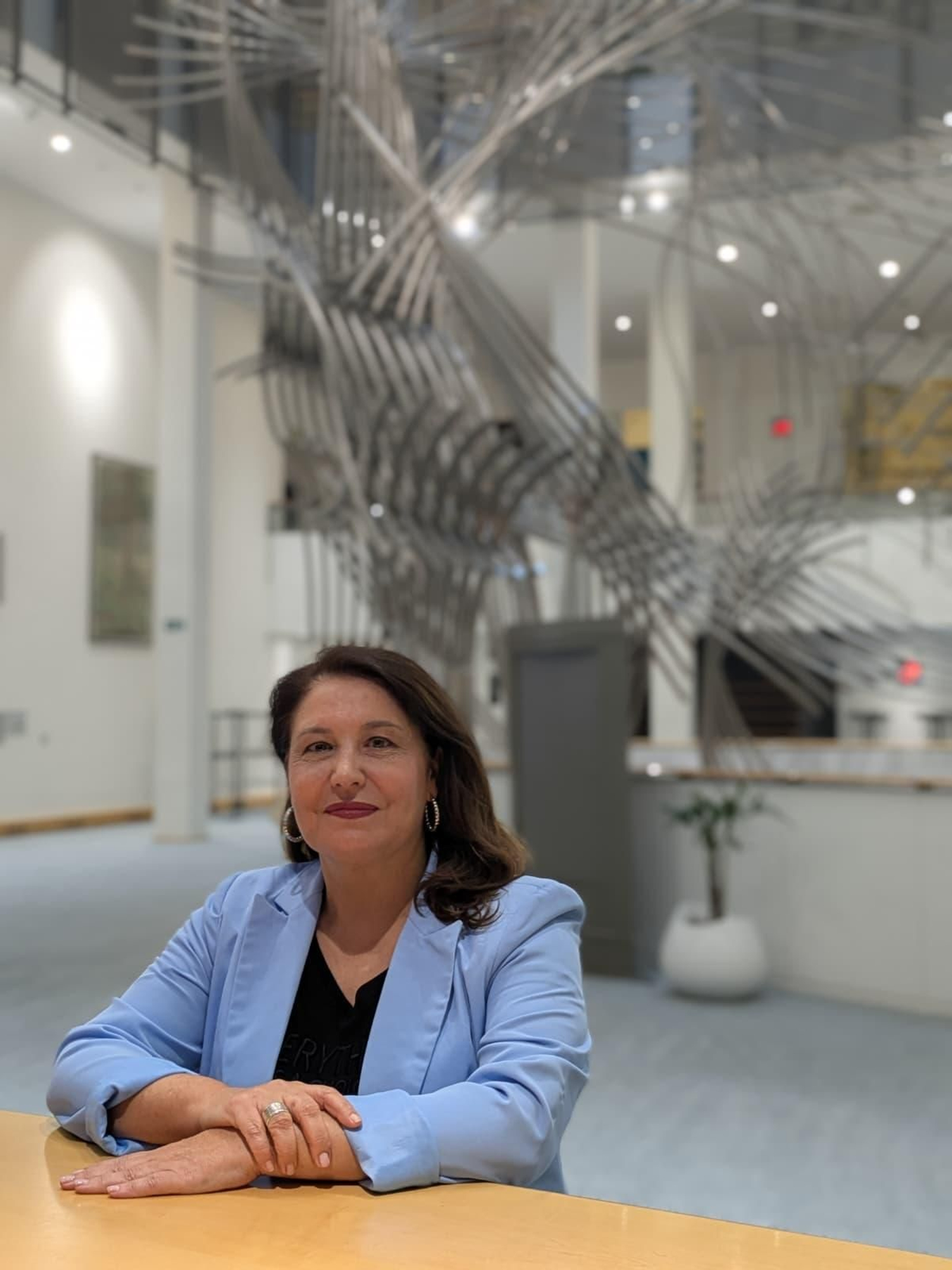 Carmen Crespo, en uno de los salones del Parlamento Europeo de Estrasburgo.