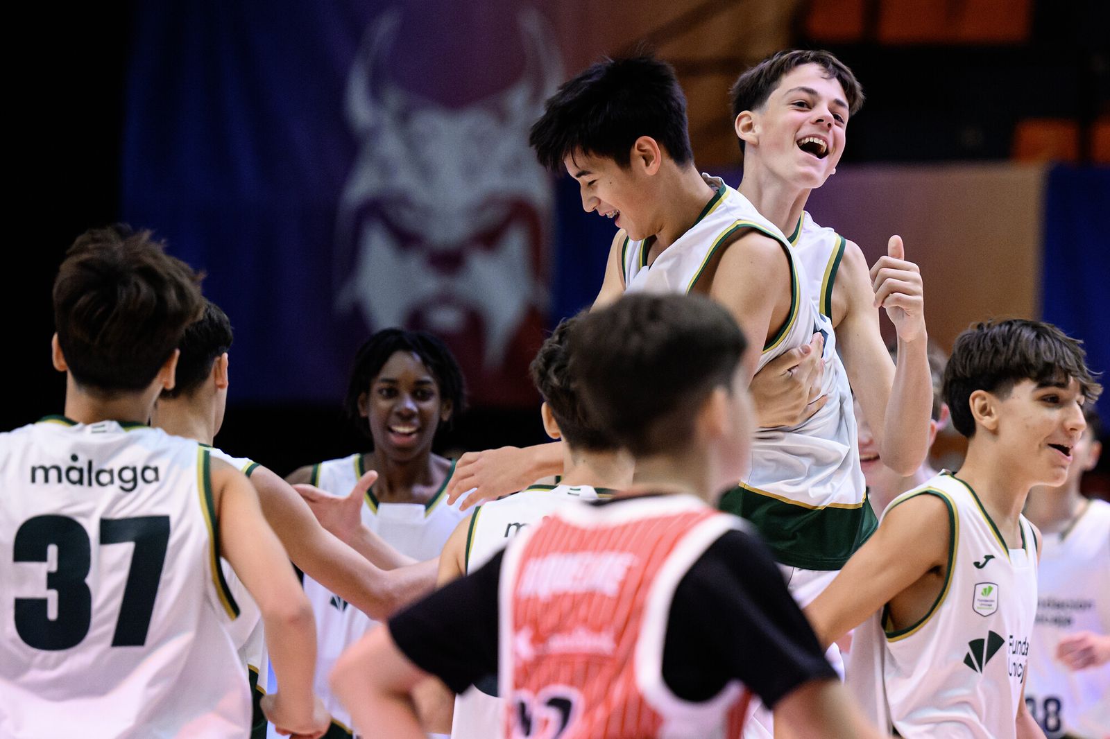 La celebración del Unicaja por acceder a la Minicopa