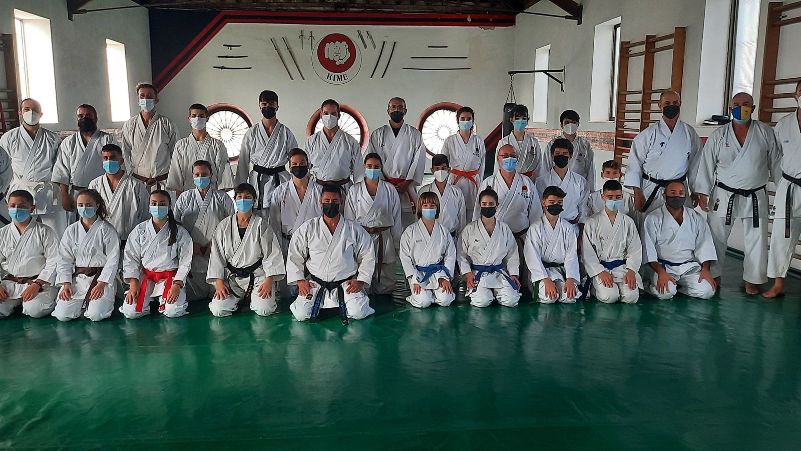 Participantes en el entrenamiento Un entrenamiento organizado por la Delegación Gaditana en el Kime.