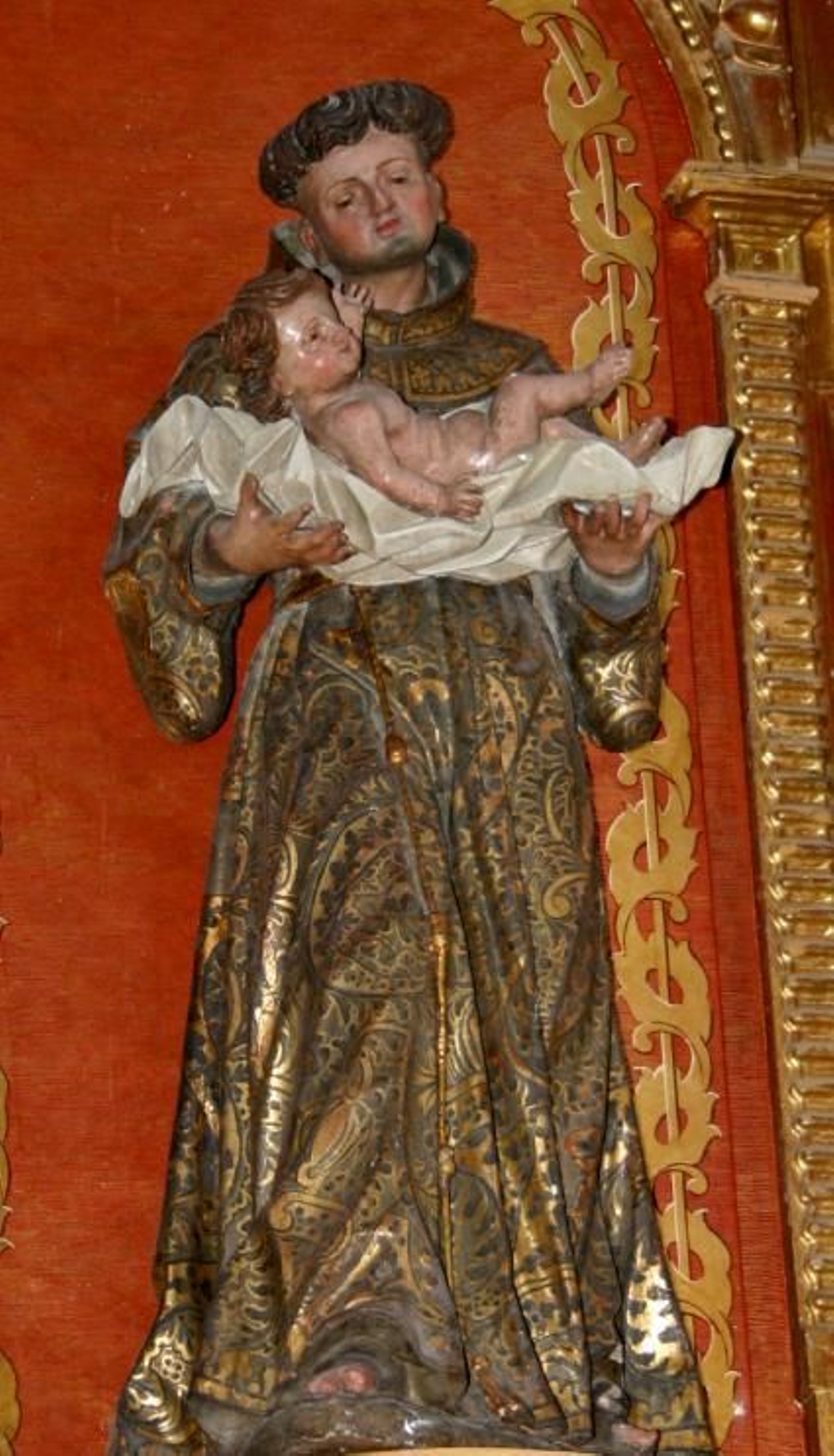 Talla de San Antonio de Padua. Escuela granadina. Siglo XVII.