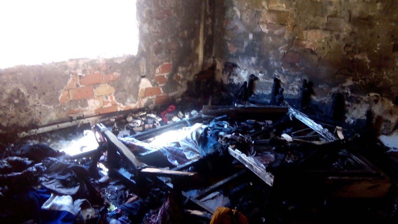 Estado en el que quedó una de las dependencias de la vivienda.