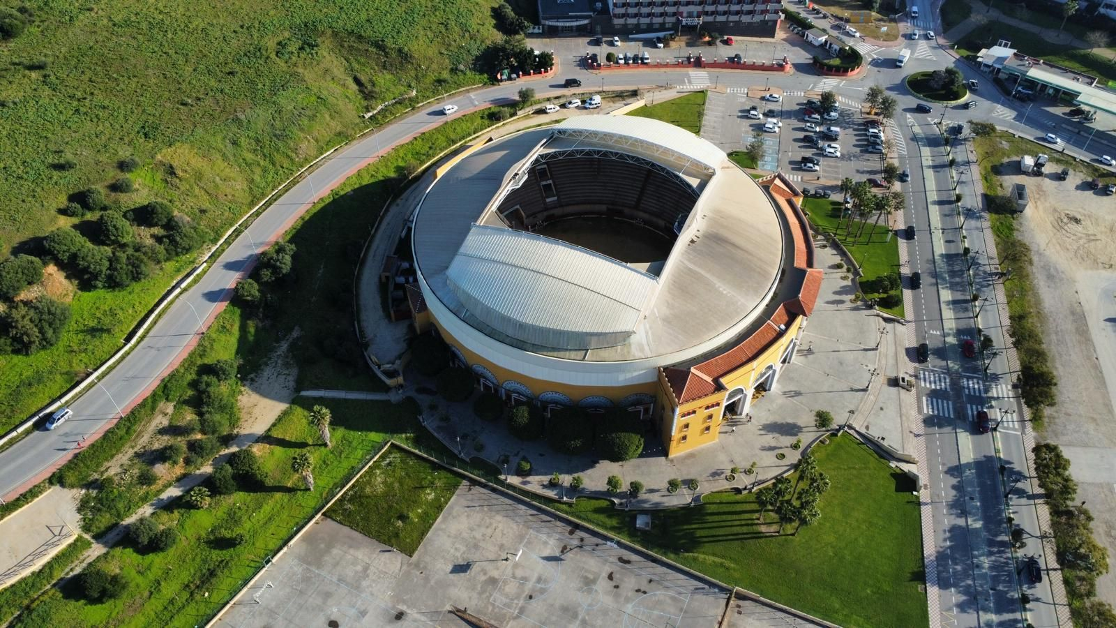 Vista aérea de la plaza de toros La Montera.