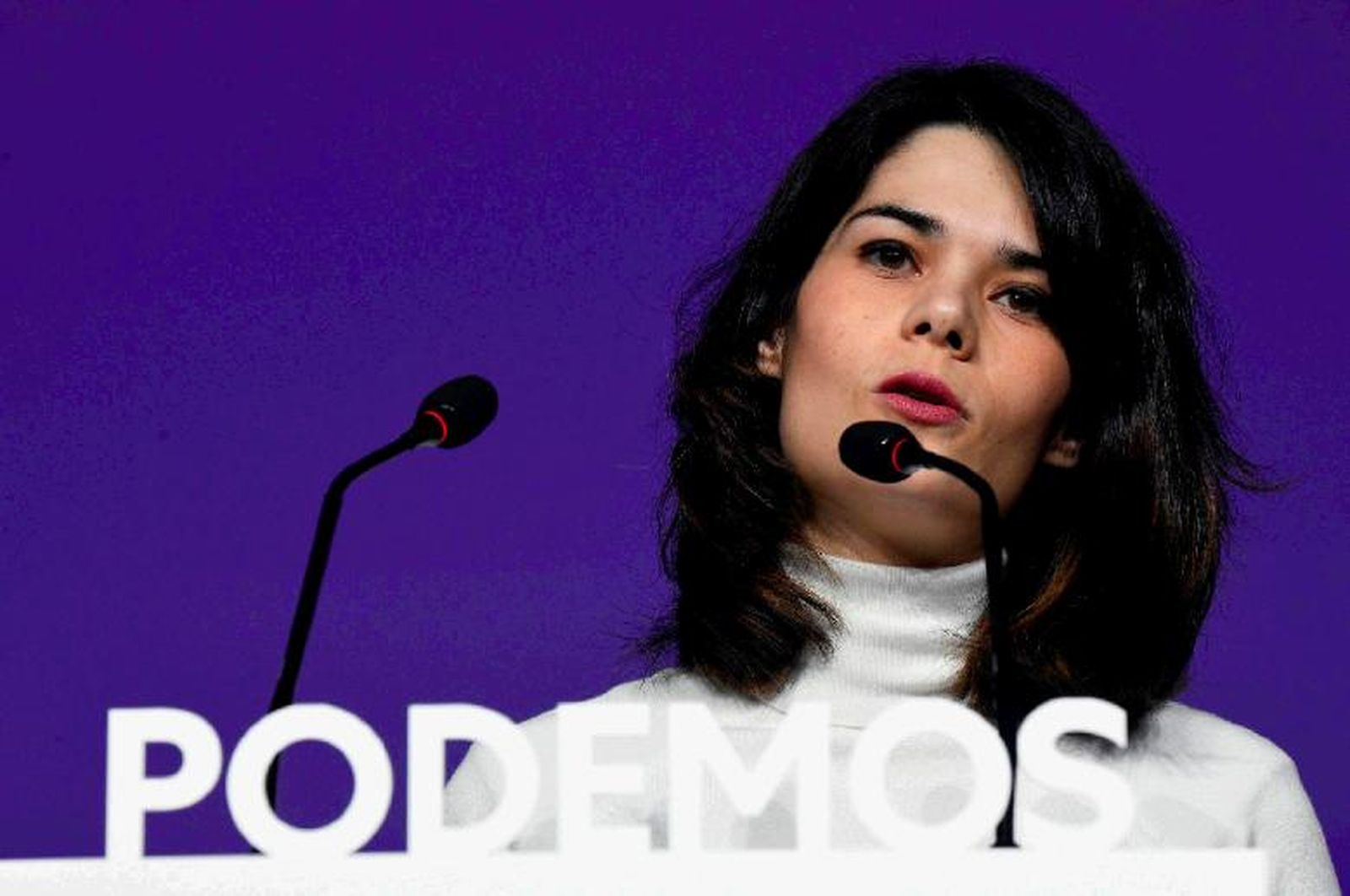 Isa Serra, en rueda de prensa.