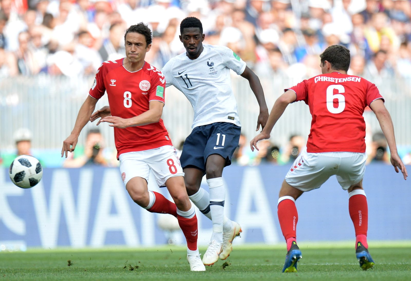 Las imágenes del Dinamarca-Francia