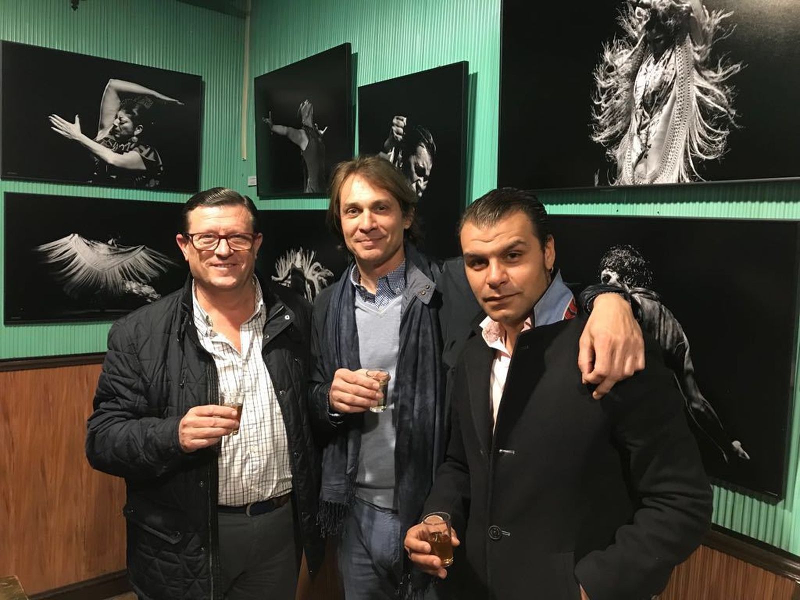 Paco Barroso, en el centro, junto a Antonio Ramírez y Fernando Jiménez.