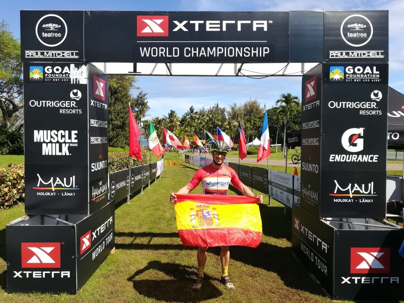 El roquetero Kilian García, en la línea de meta.