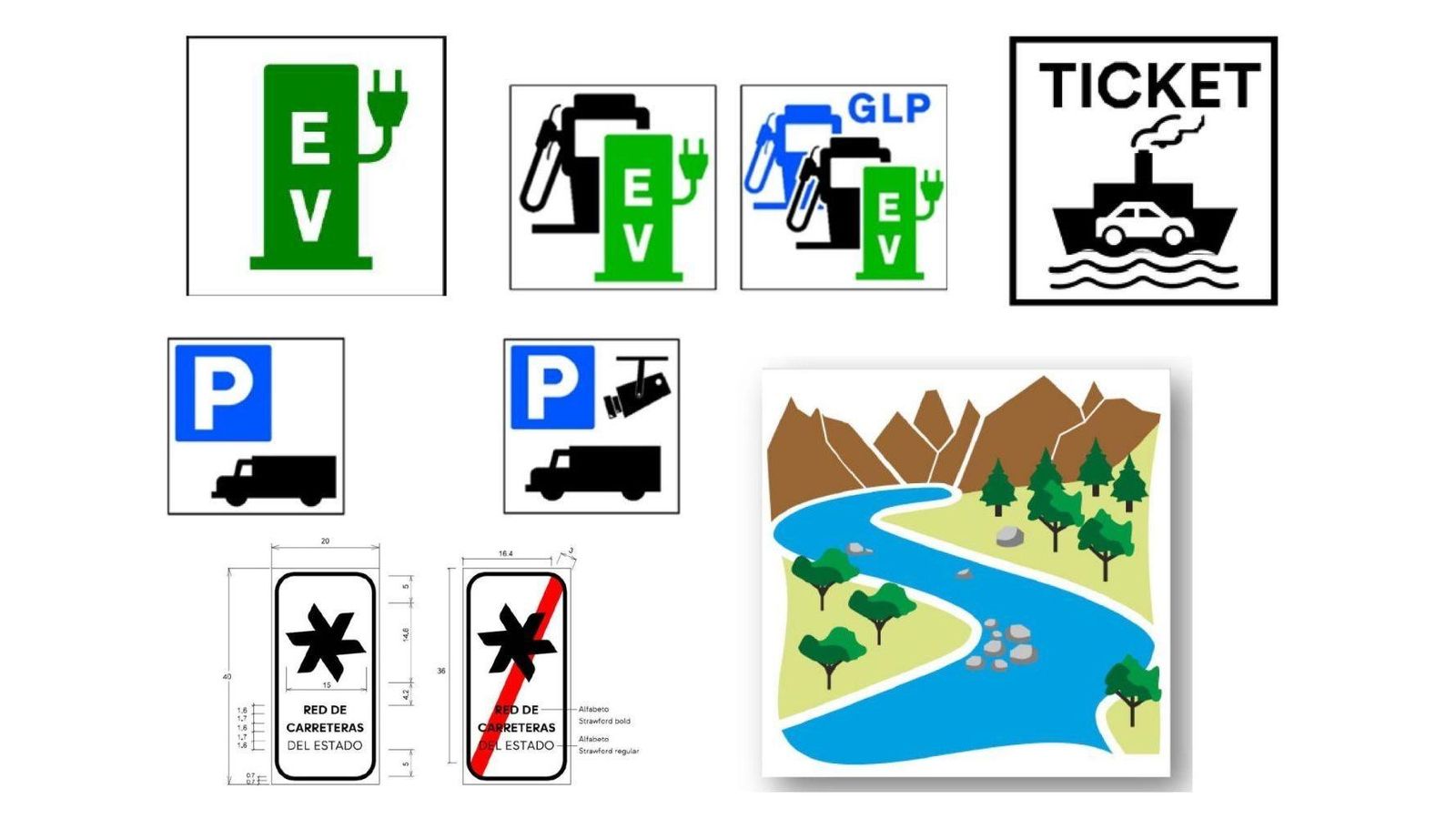 Así son los nuevos pictogramas y señales.