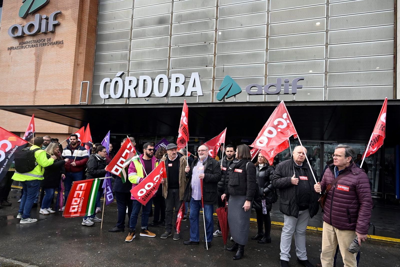 Las imágenes de la huelga del ferrocarril en Córdoba