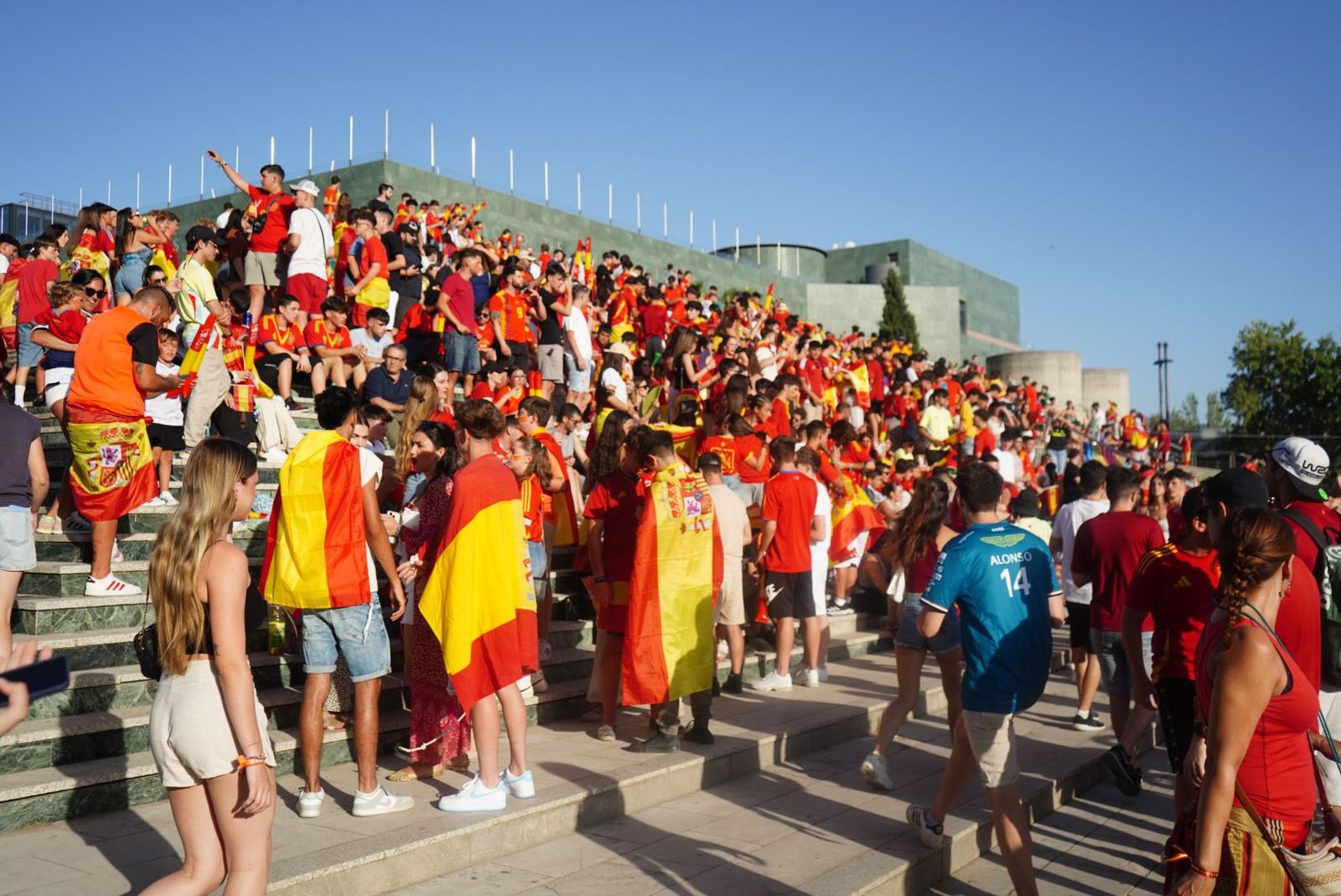 Así se vive en las calles de Granada la final de la Eurocopa