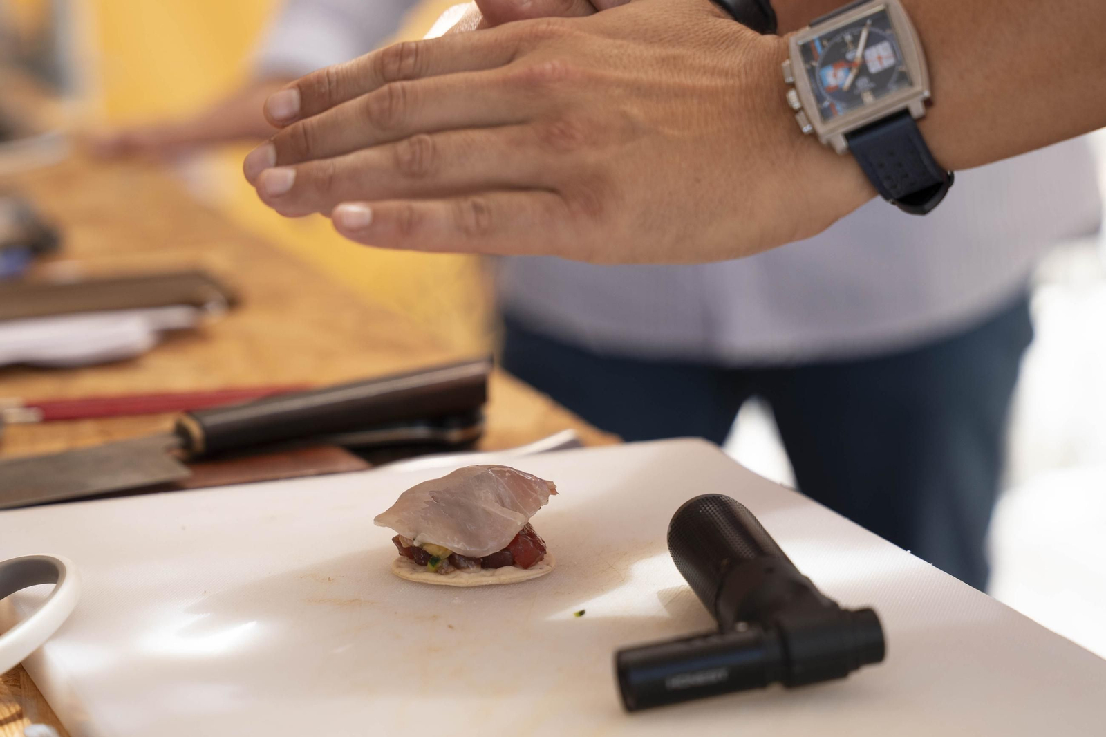 Las imágenes de la charla y degustación de la gamba roja por Rafa Rodríguez