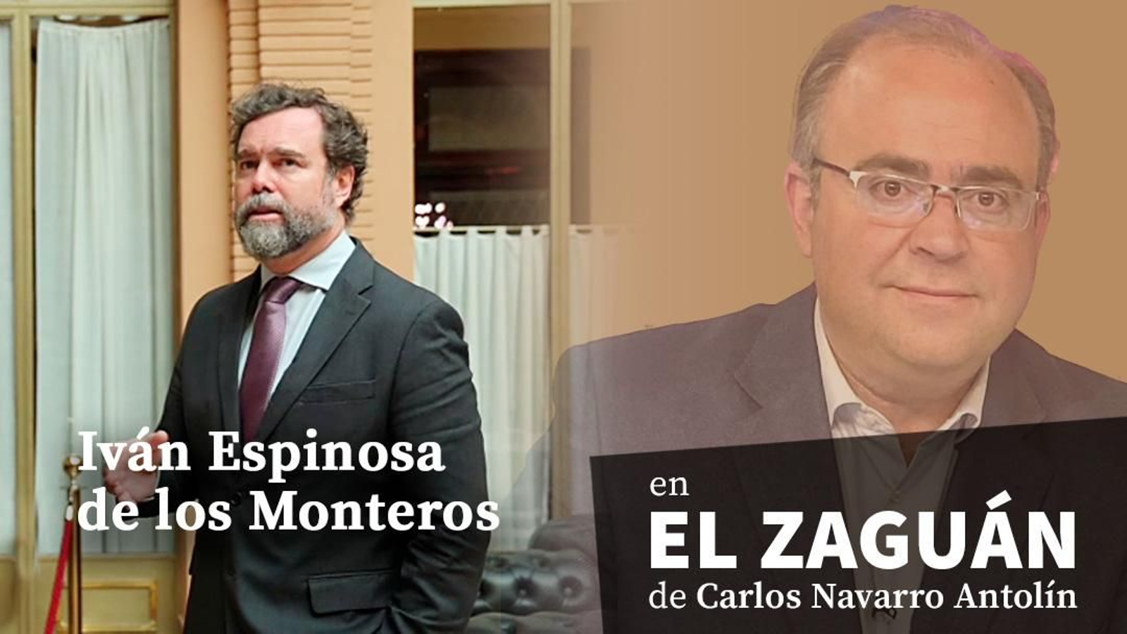 Iván Espinosa de los Monteros en el zaguán de Carlos Navarro Antolín.