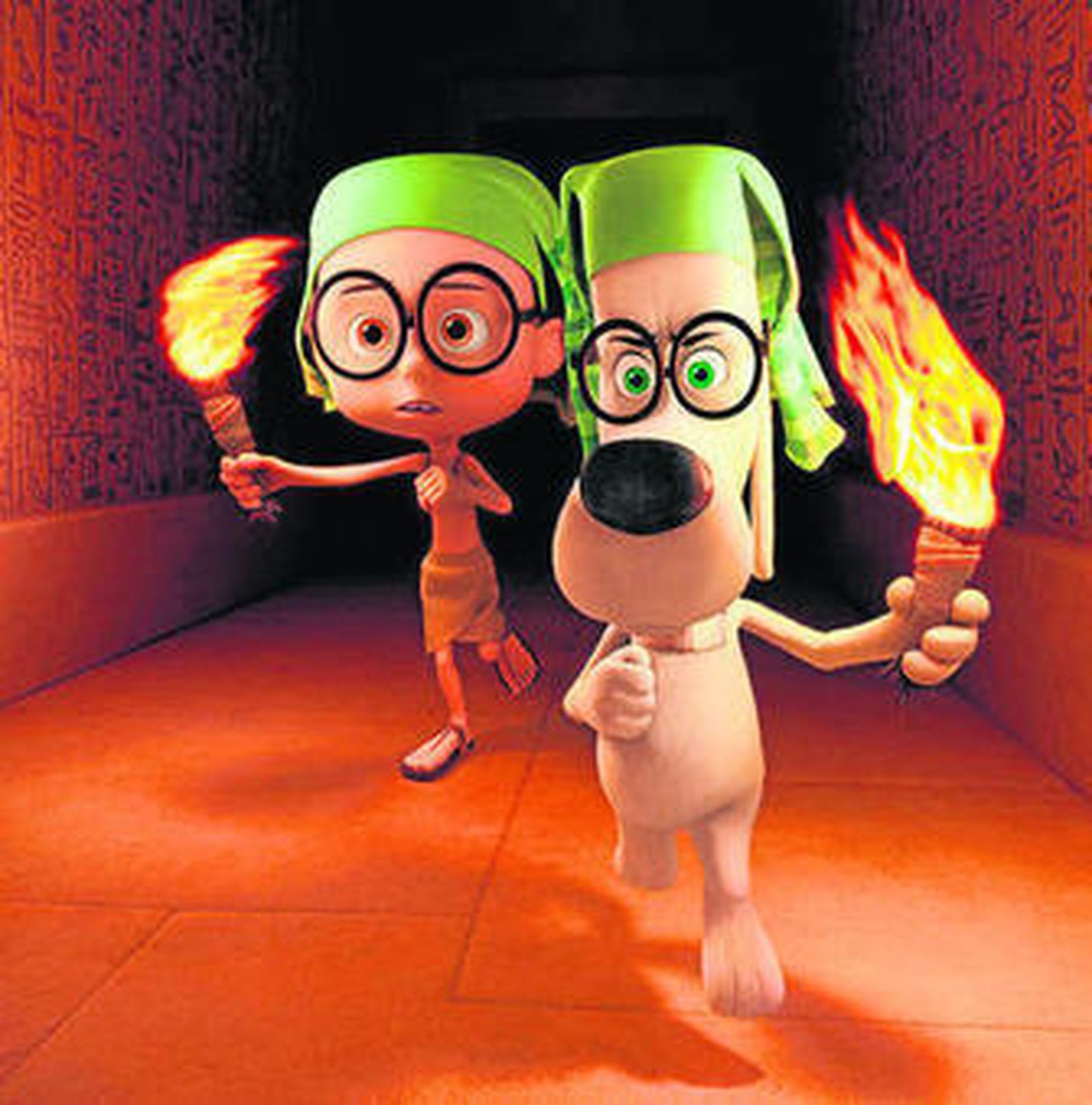 El perro Mr. Peabody y el niño Sherman, en una escena del filme.