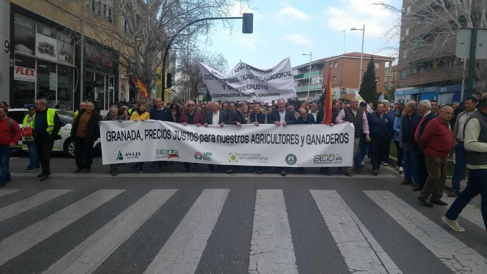La marcha, a su paso por el Hospital de Traumatología.