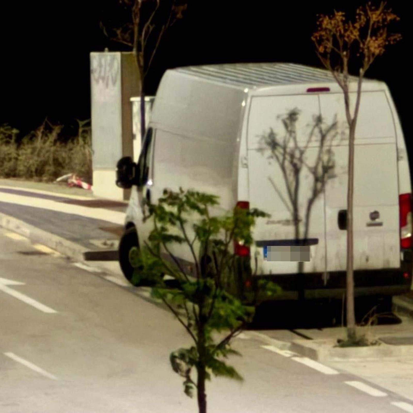La furgoneta en la que supuestamente se habrían desplazado los ladrones. La furgoneta en la que supuestamente se habrían desplazado los ladrones.