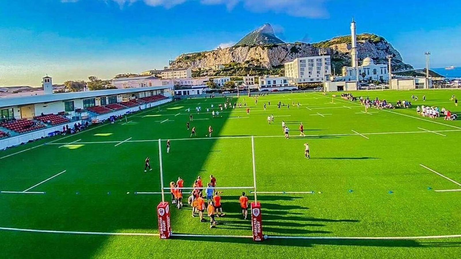 Un entrenamiento de rugby en el Peñón de Gibraltar.