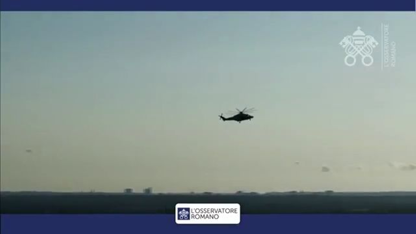 Así ha sido la llegada del Papa en helicóptero a la vigilia de Jubileo de la Juventud