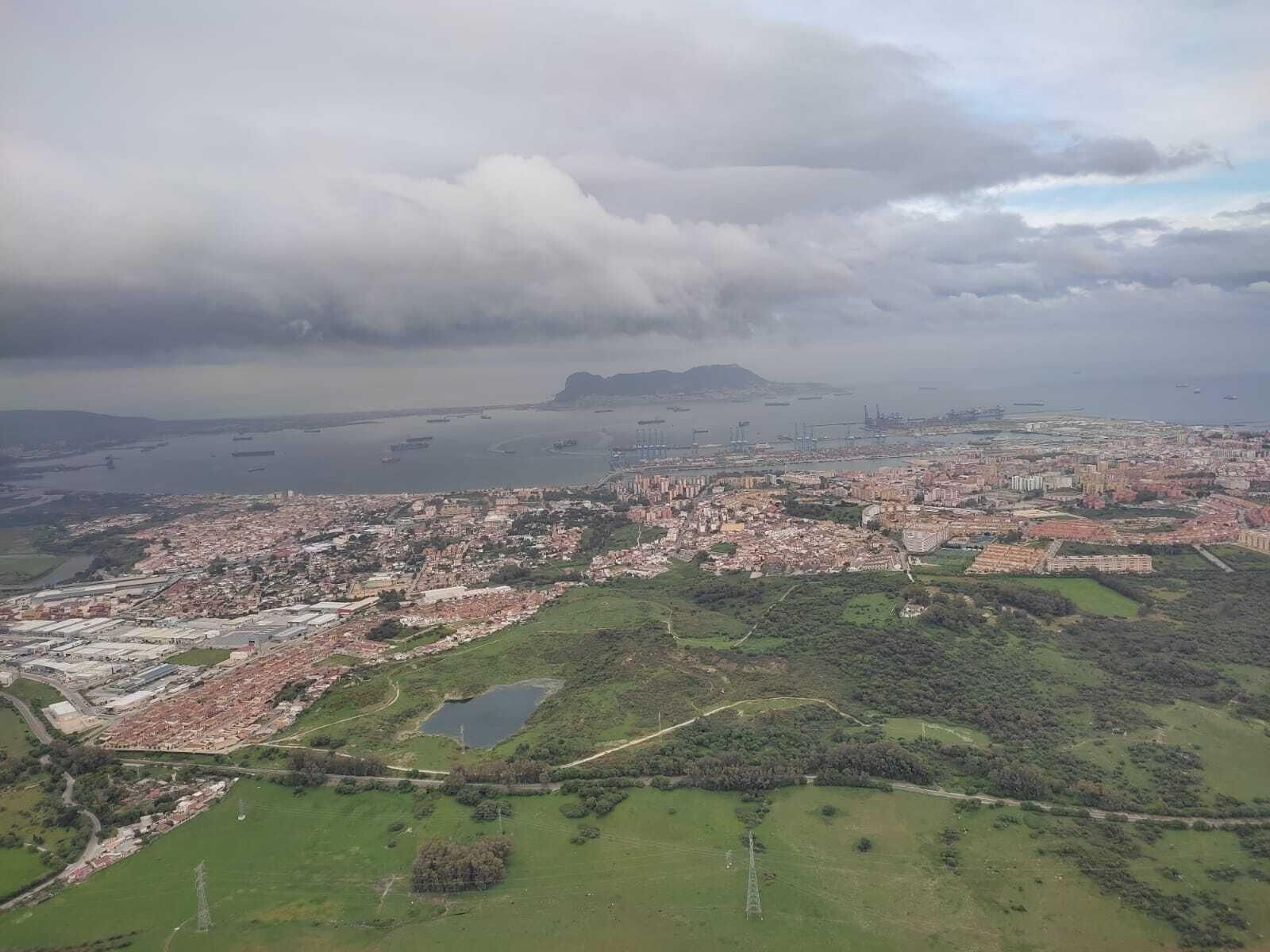 Vista aérea de la Bahía de Algeciras.
