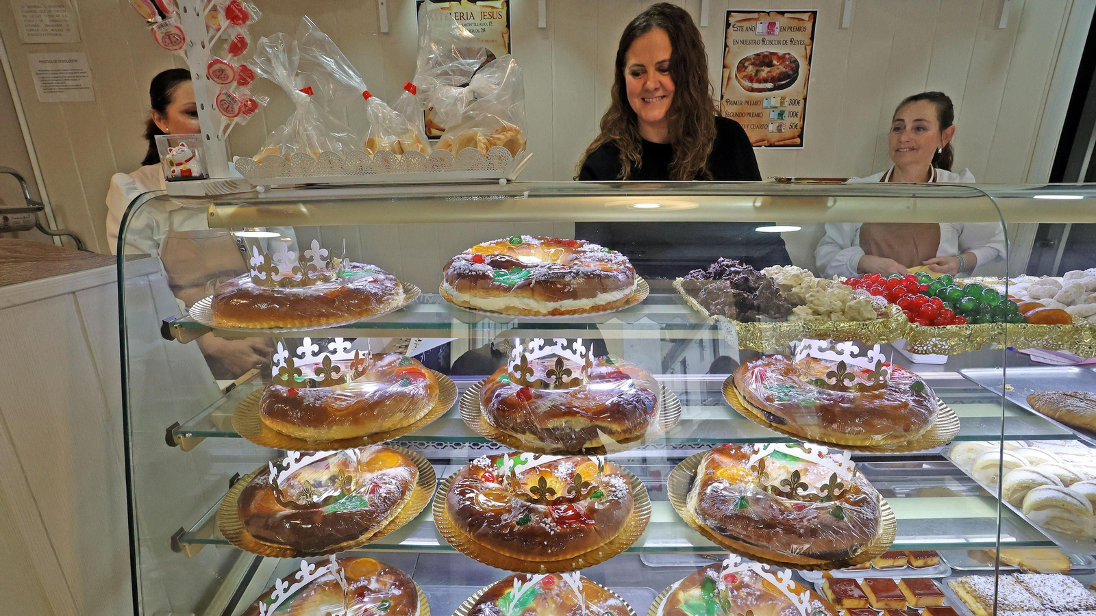 El roscón de Reyes, el dulce estrella estos días en Pastelería Jesús.
