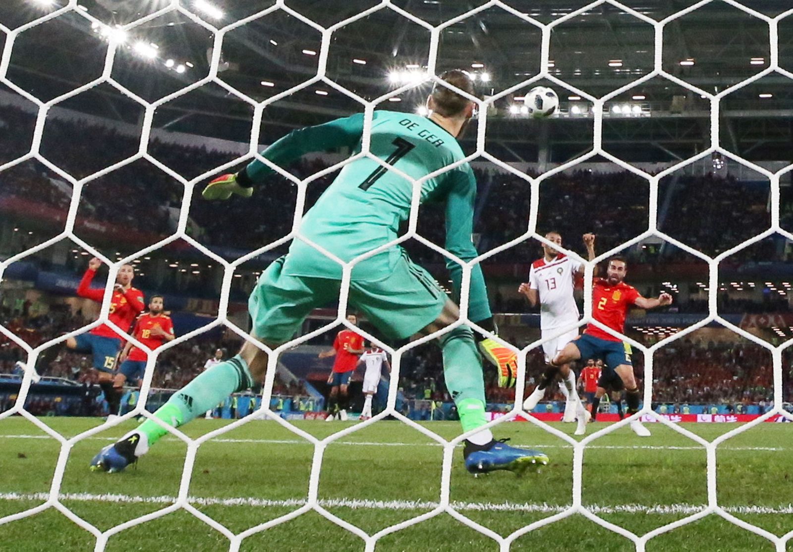 Las imágenes del España-Marruecos