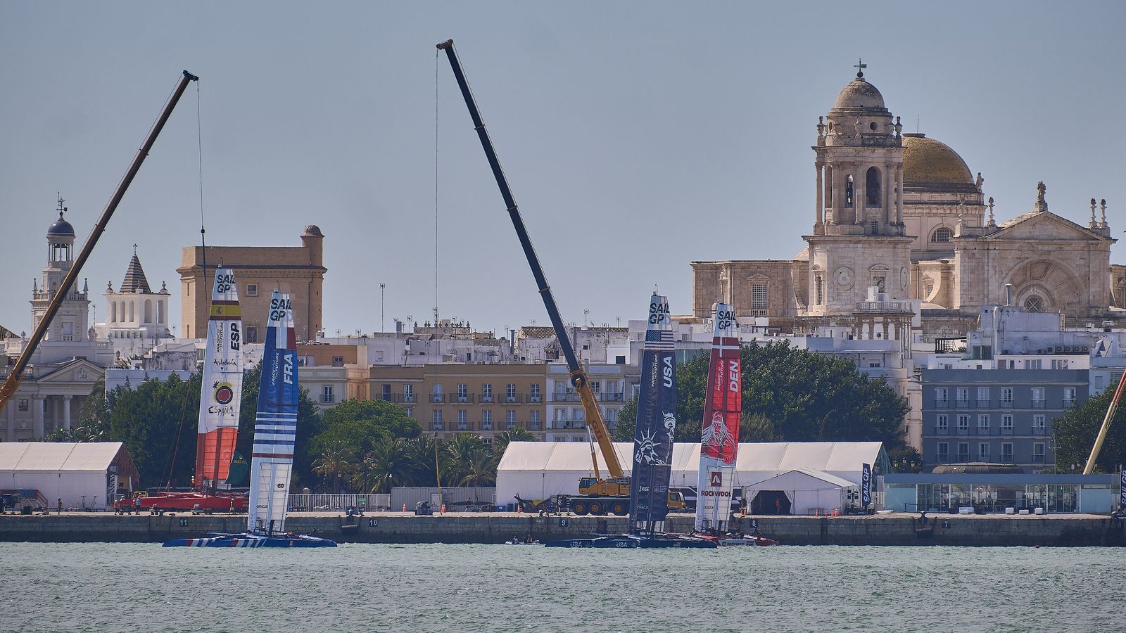 Imagen de archivo de los preparativos de la SailGP