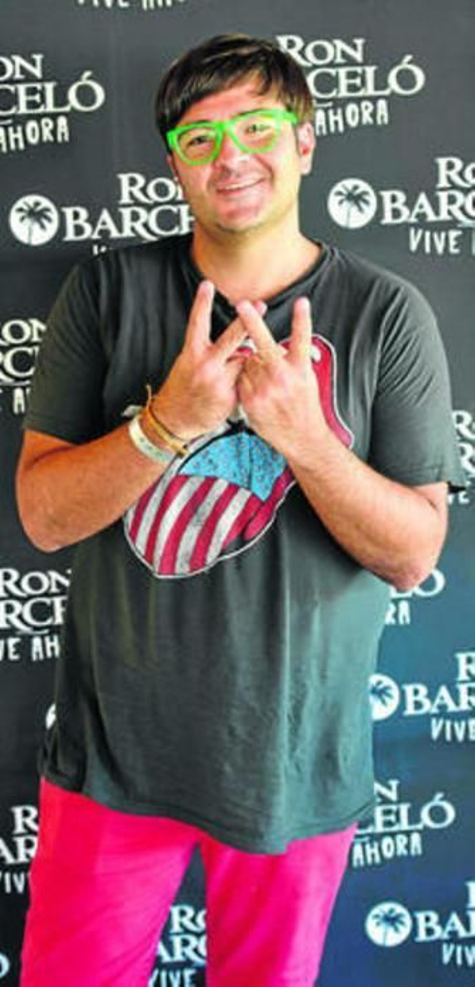 Wally López, antes de su actuación en la playa Cabeza de Toro.