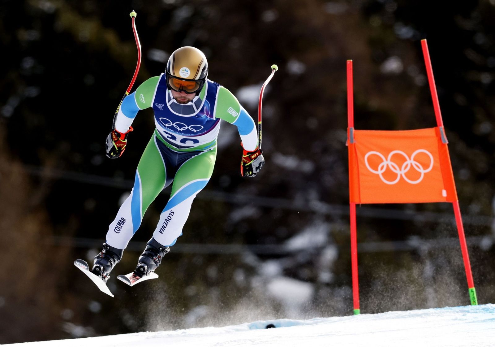 Las espectaculares fotos del descenso masculino en los Juegos Olímpicos de invierno