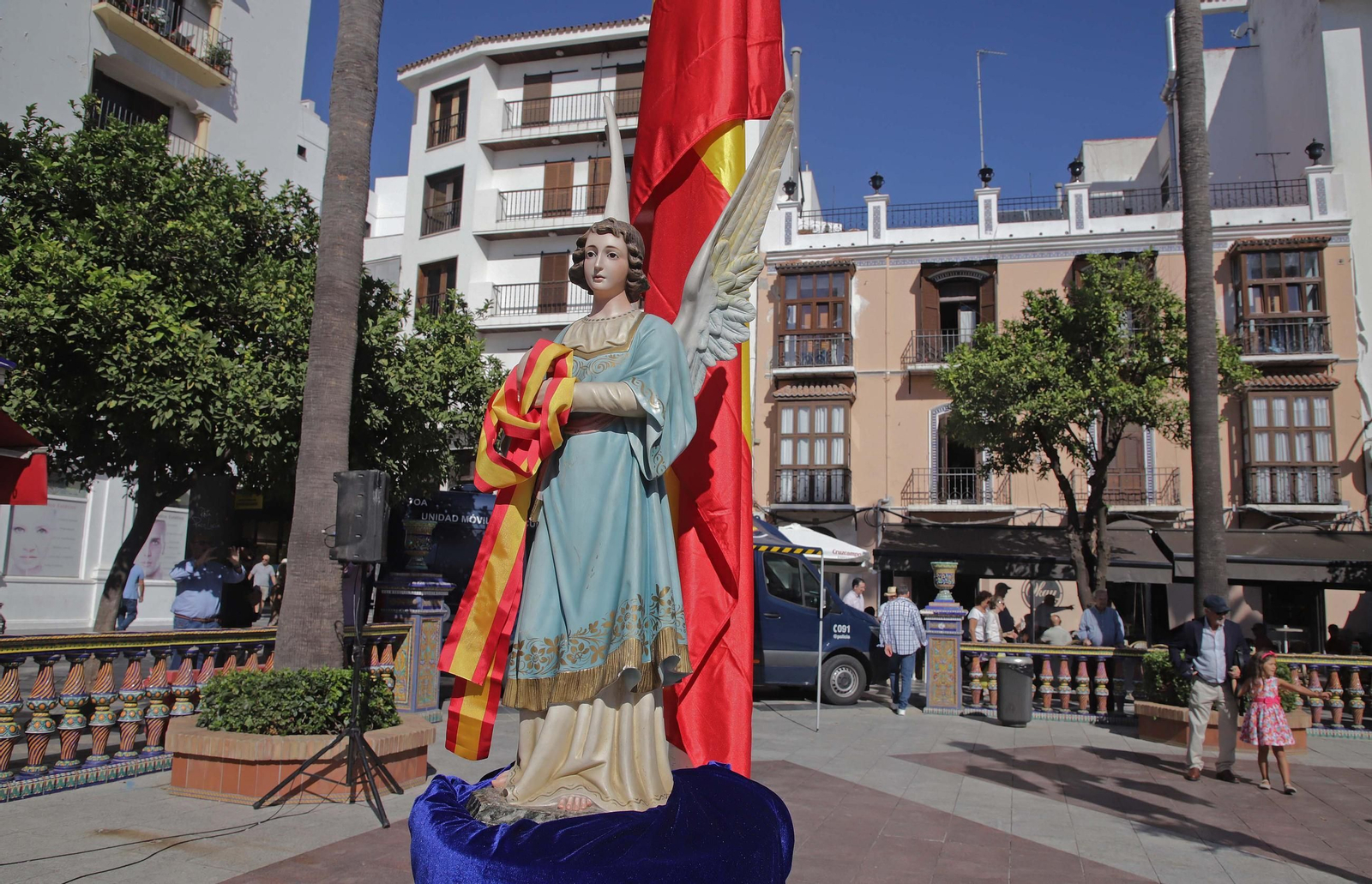 Celebración de la festividad de los Santos Ángeles Custodios en Algeciras.