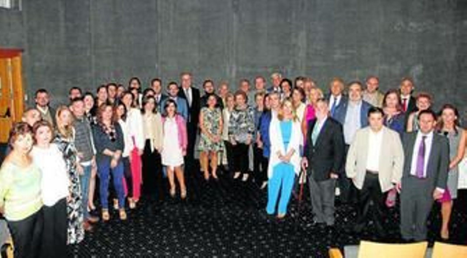 Foto de familia de los secretarios, interventores y tesoreros que se reunieron ayer en el Palacio de Congresos.