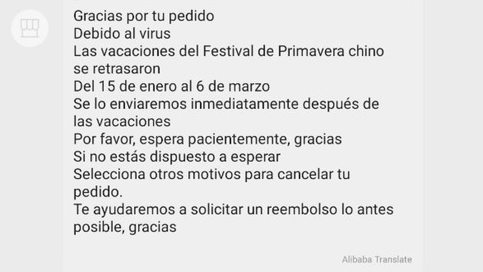 Retraso hasta marzo de los pedidos