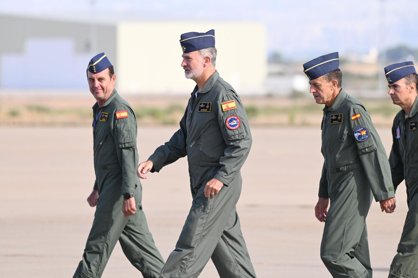 Felipe VI visita el European Tactica Airlift Centre para tripulaciones europeas en la Base Aérea