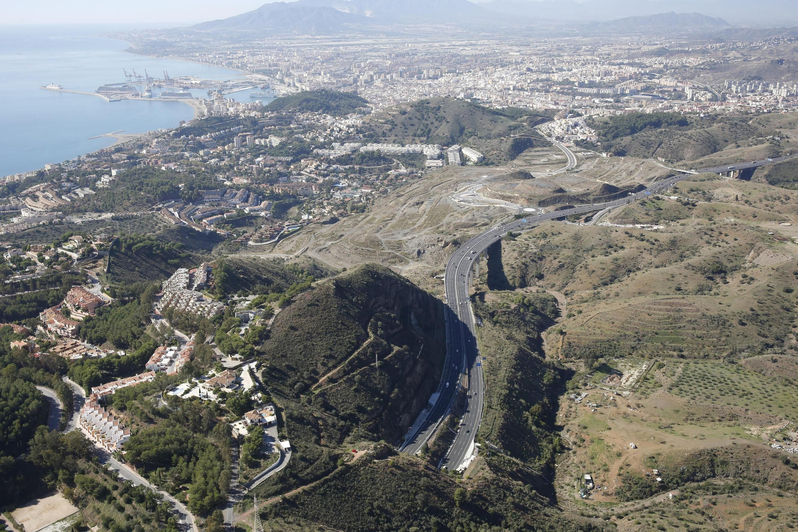 Vista de la actual ronda este de Málaga.