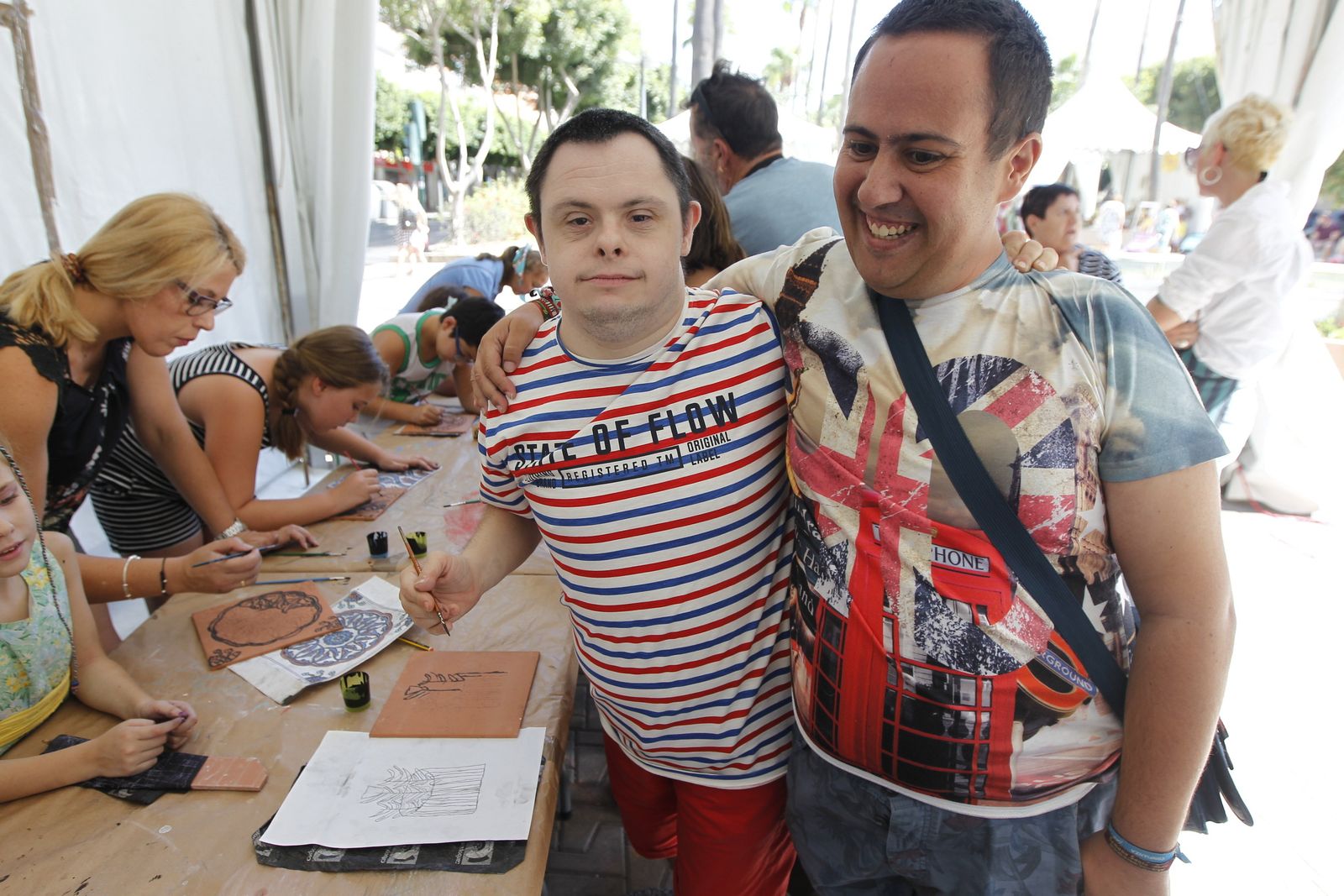 Taller cuerda-seca alfarería. Feria de Almería 2019