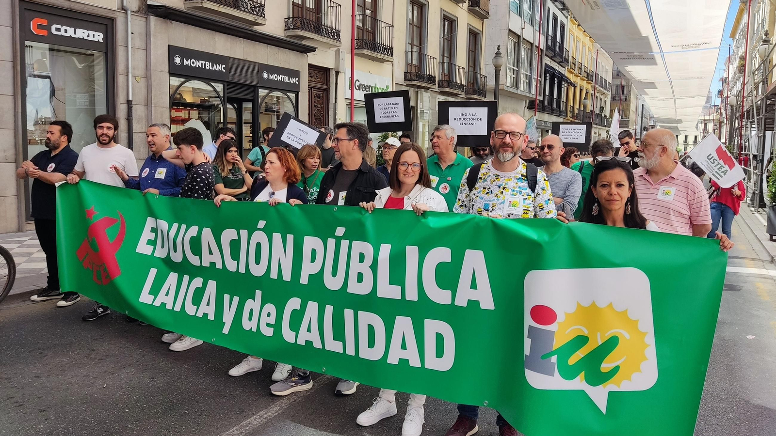 Manifestación de Izquierda Unida Granada por la educación pública Manifestación de Izquierda Unida Granada por la educación pública