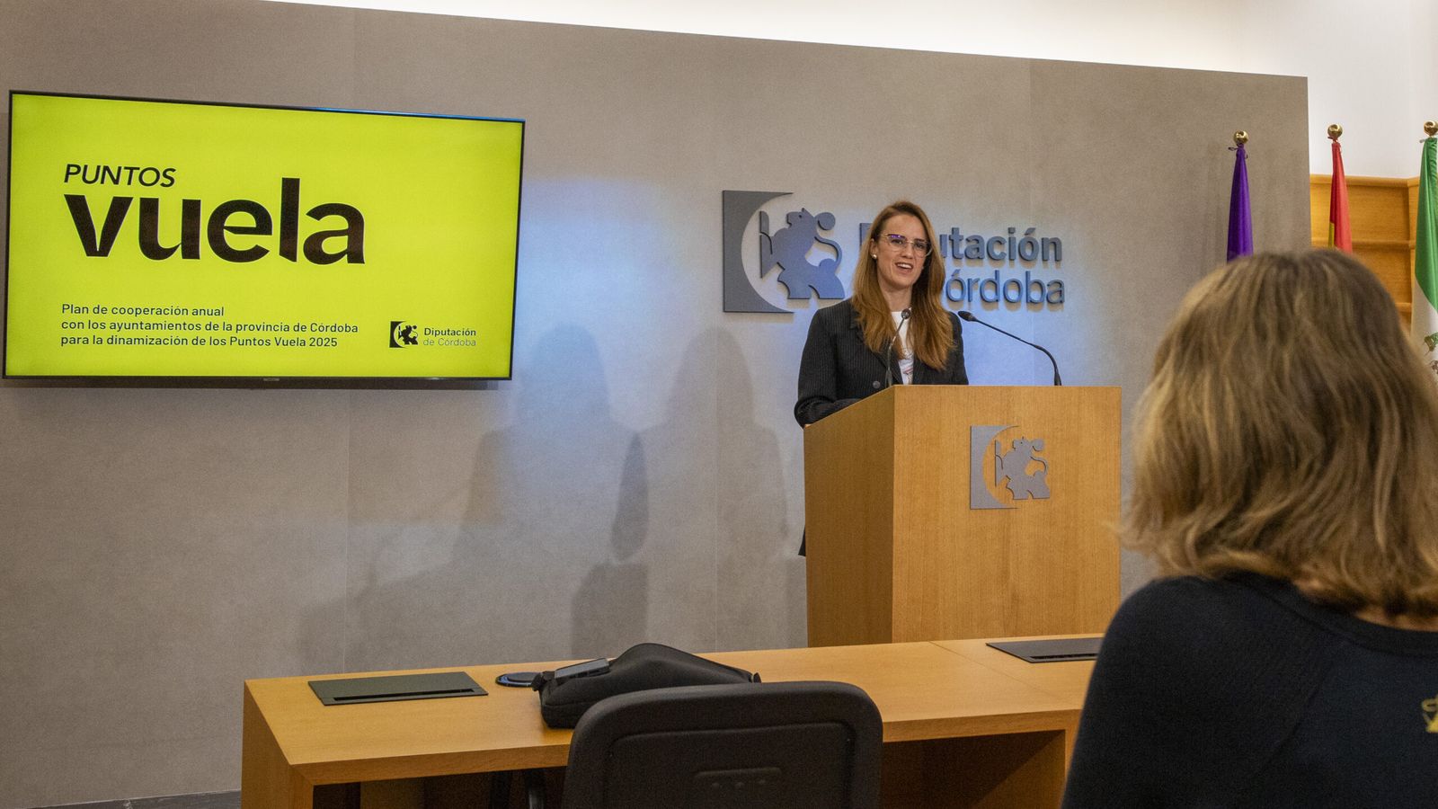 Sara Alguacil en la presentación de los Puntos Vuela