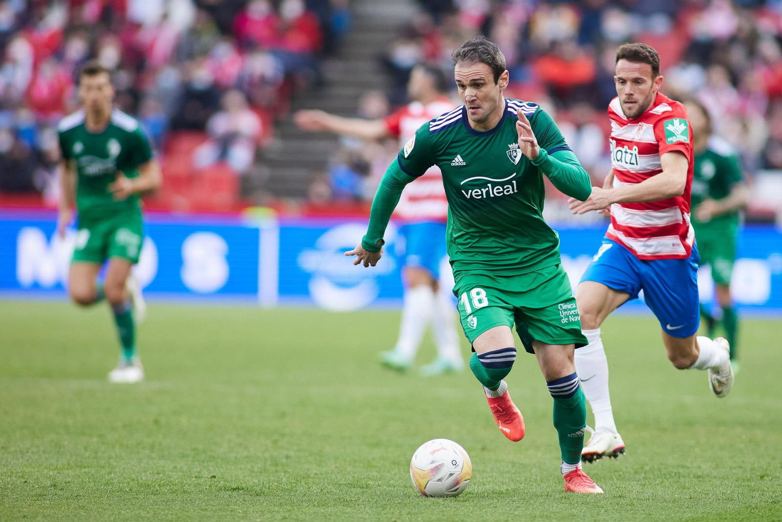 Kike García ya sabe lo que es marcar en el Estadio de Los Cármenes.